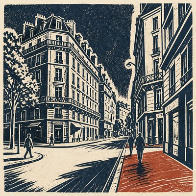 Linocut Print Style Style Transfer Example