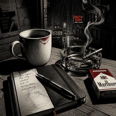 still life with everyday objects — Graphic Novel Art