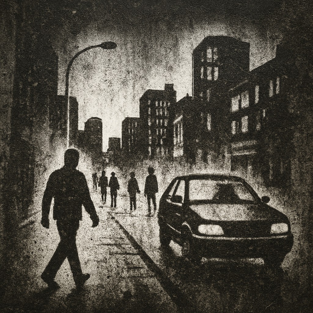 urban street with city activity