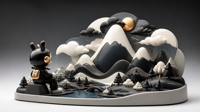 sweeping panoramic landscape with a dramatic sky