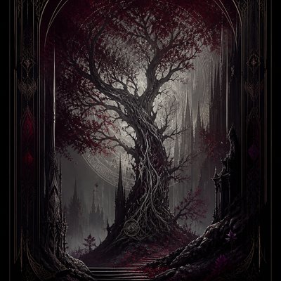 a tree in nature — Modern Gothic Art