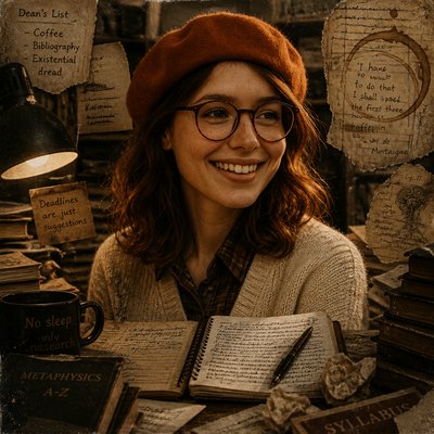 Chaotic Academia Aesthetic Style Transfer Example