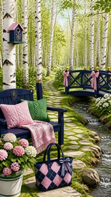 a serene birch forest in soft morning light, no people, no text