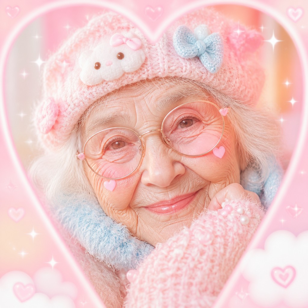 close-up portrait of an elderly person with expressive weathered features — Soft Girl Aesthetic