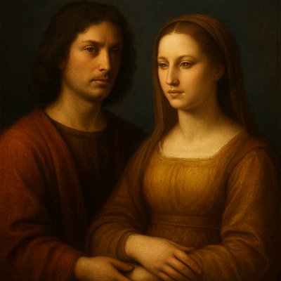 portrait of two people together