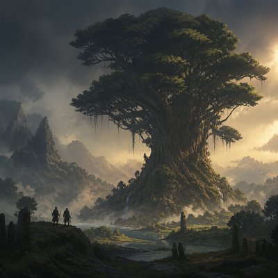 a tree in nature — Concept Art Style
