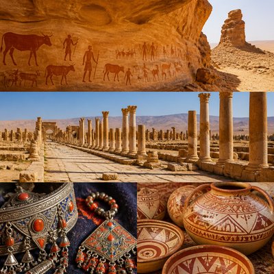wide landscape with natural scenery — Algerian Art Style