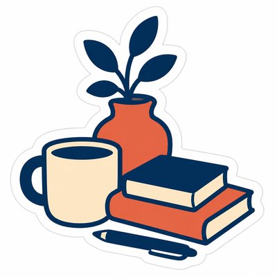 still life with everyday objects — Minimalist Sticker Design