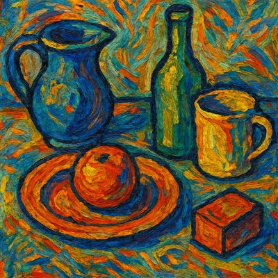 still life with everyday objects