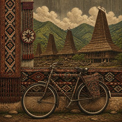 bicyle resting against a wall