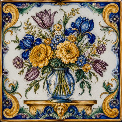 bouquet of flowers in a glass vase
