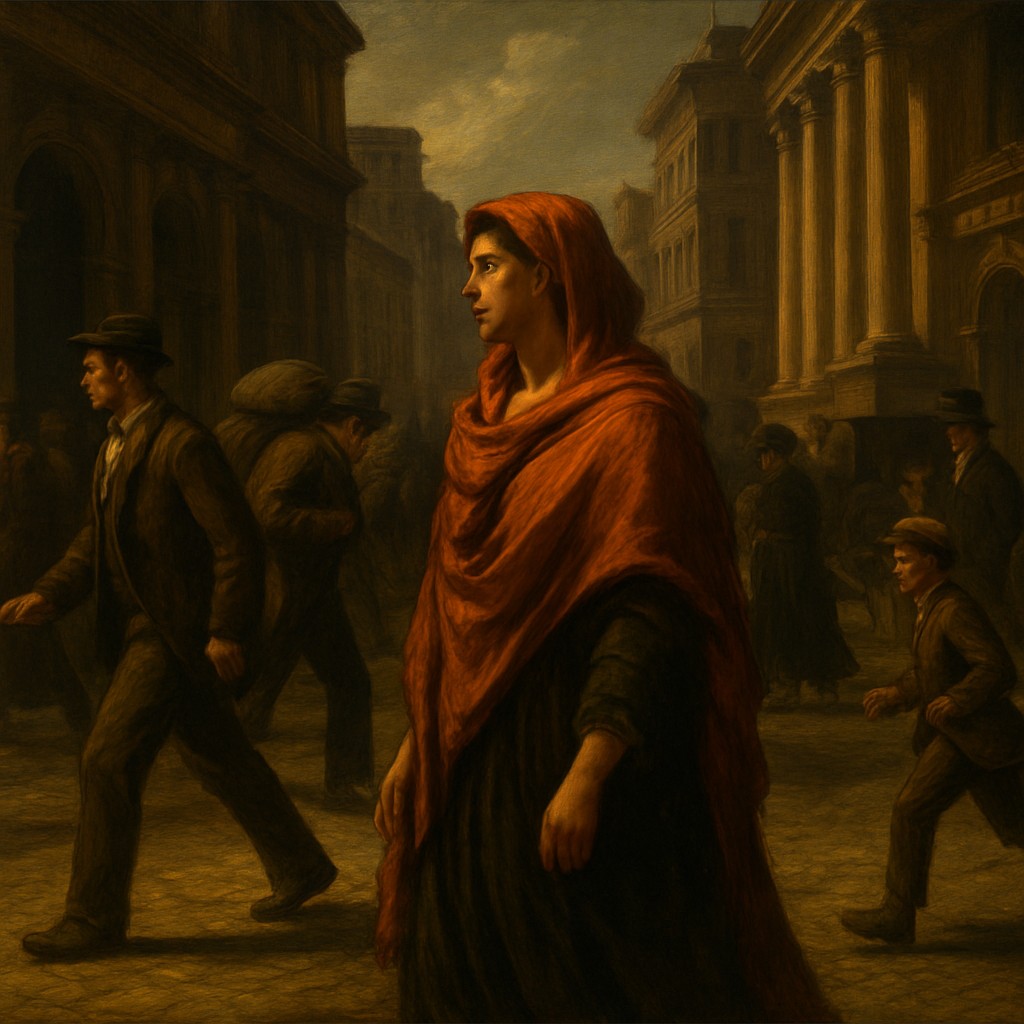 urban street with city activity