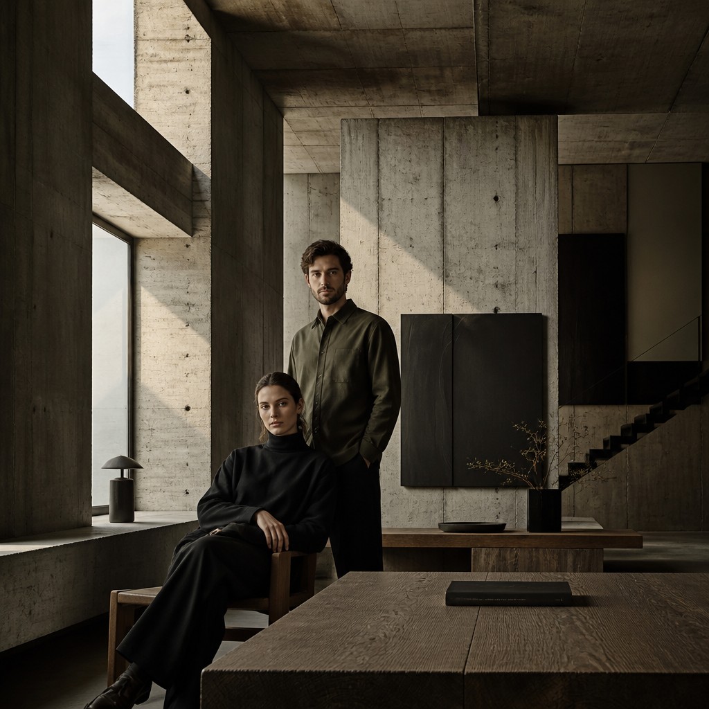 portrait of two people together — Brutalist Interior Design