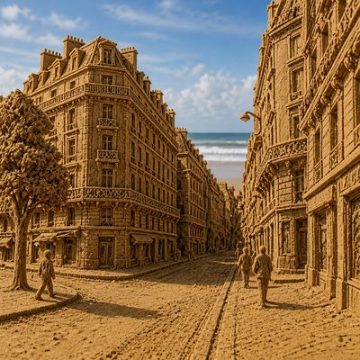 Sand Sculpture Style Style Transfer Example