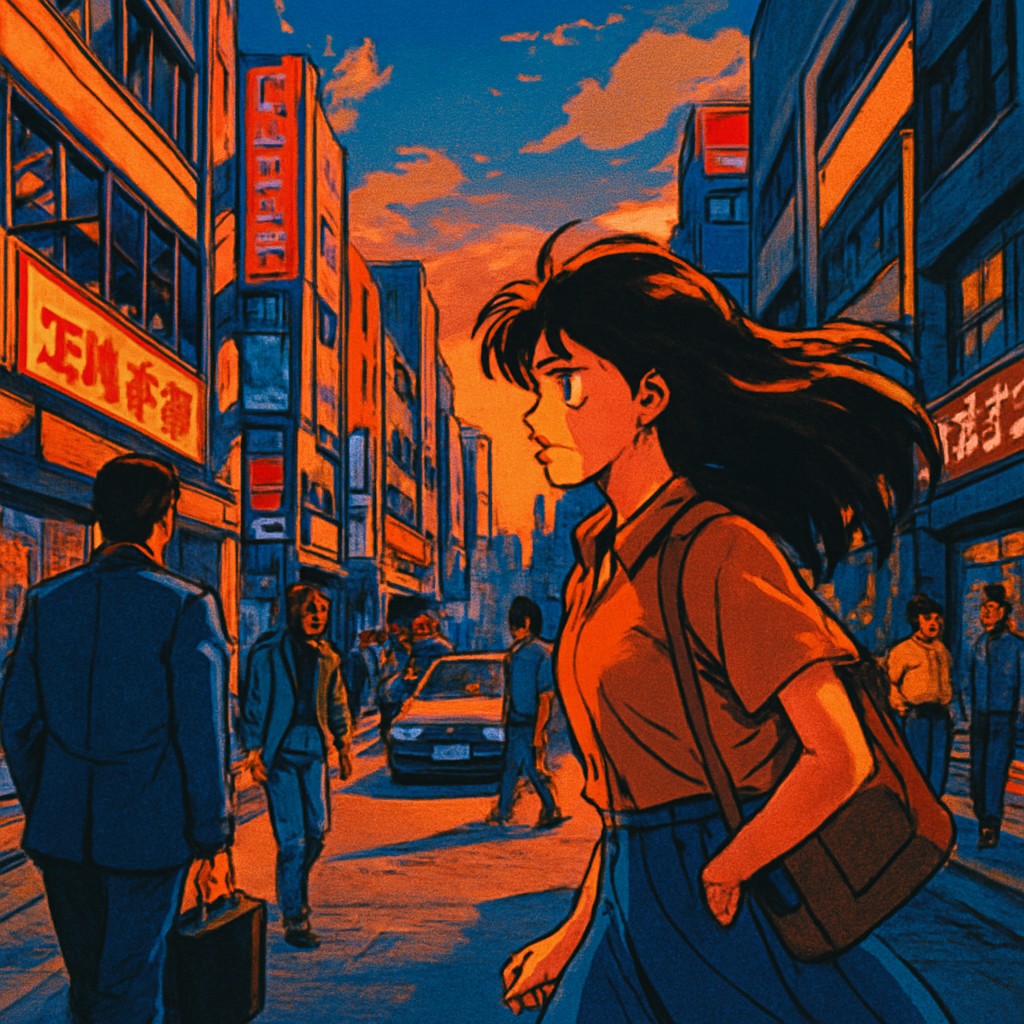 urban street with city activity