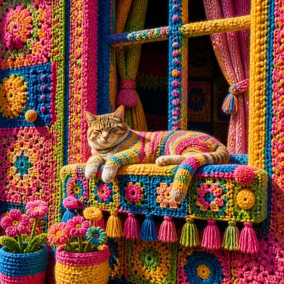 a cat lounging in a sunlit window