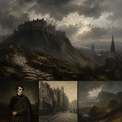 wide landscape with natural scenery — Edinburgh Art Style