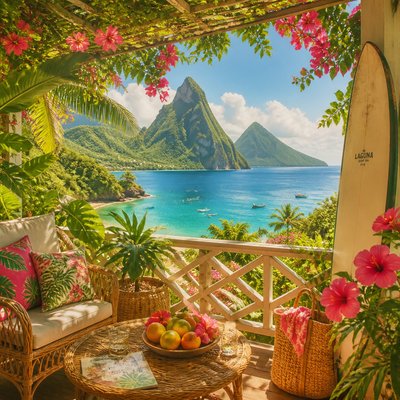 wide landscape with natural scenery — Tropicalcore Aesthetic