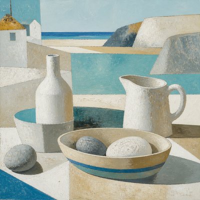 still life with everyday objects — St Ives Art Style