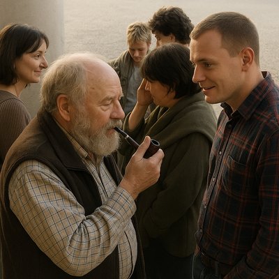 a group of people standing next to each other