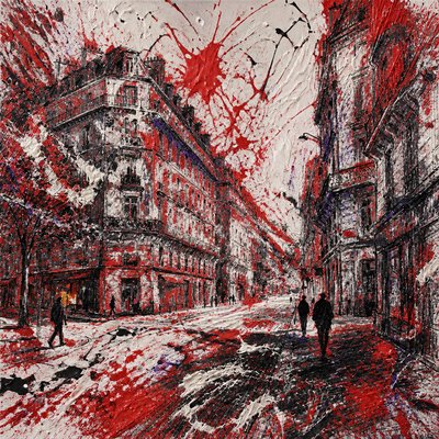 Gutai Art Style Style Transfer Example