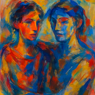 portrait of two people together