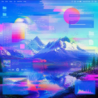 serene landscape with mountains and water