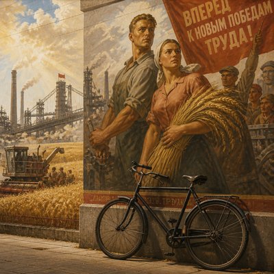 bicyle resting against a wall