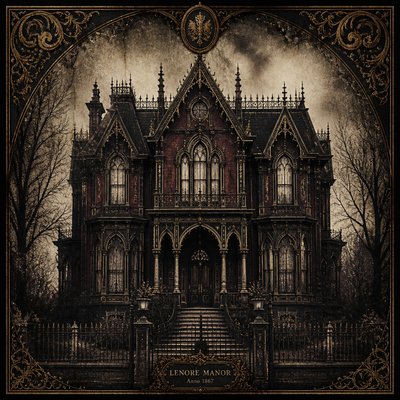 house with front view — Victorian Gothic Art