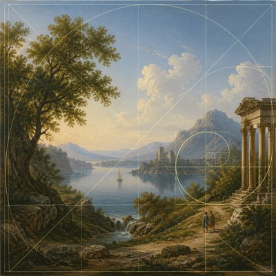 wide landscape with natural scenery — Classical Proportion Art Style
