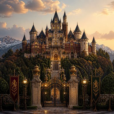 majestic castle on a hilltop