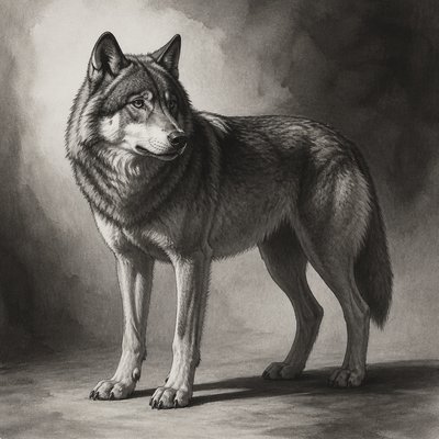 animal standing in natural pose