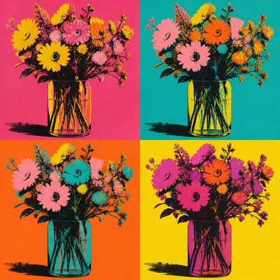 bouquet of flowers in a glass vase