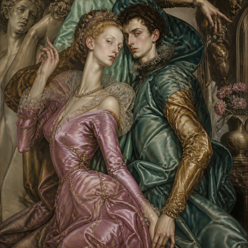 portrait of two people together — Mannerism Art Style