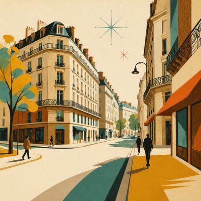 Mid-Century Modern Furniture Art Style Transfer Example