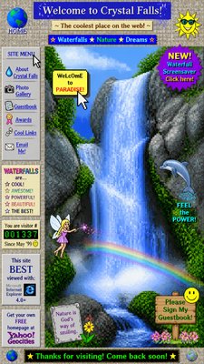 towering waterfall cascading down a cliff