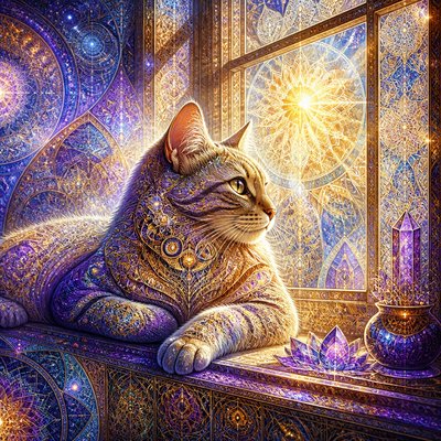 a cat lounging in a sunlit window