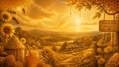 sweeping panoramic landscape with a dramatic sky