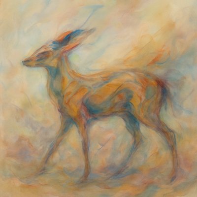 animal standing in natural pose