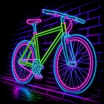 bicyle resting against a wall