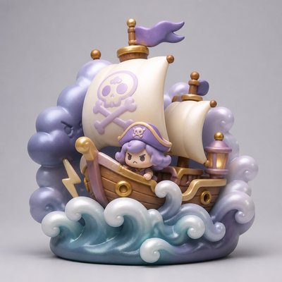 sailing ship on a stormy sea