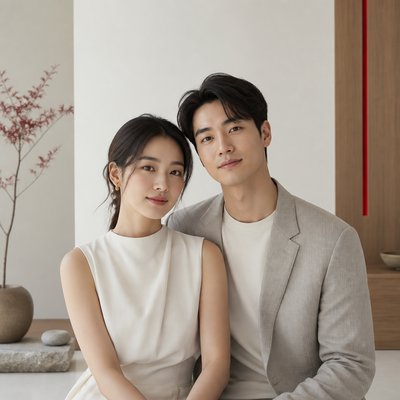 portrait of two people together — Minimalist Interior Design
