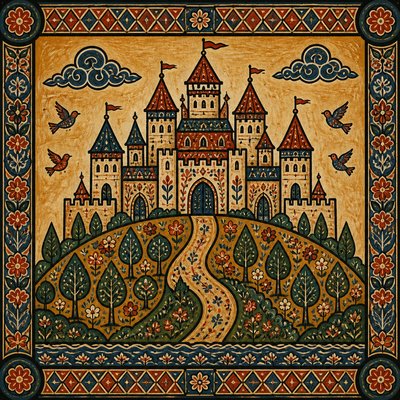 majestic castle on a hilltop