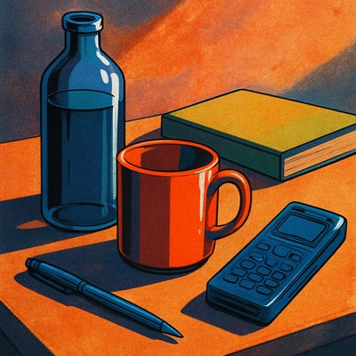 still life with everyday objects
