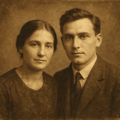 portrait of two people together