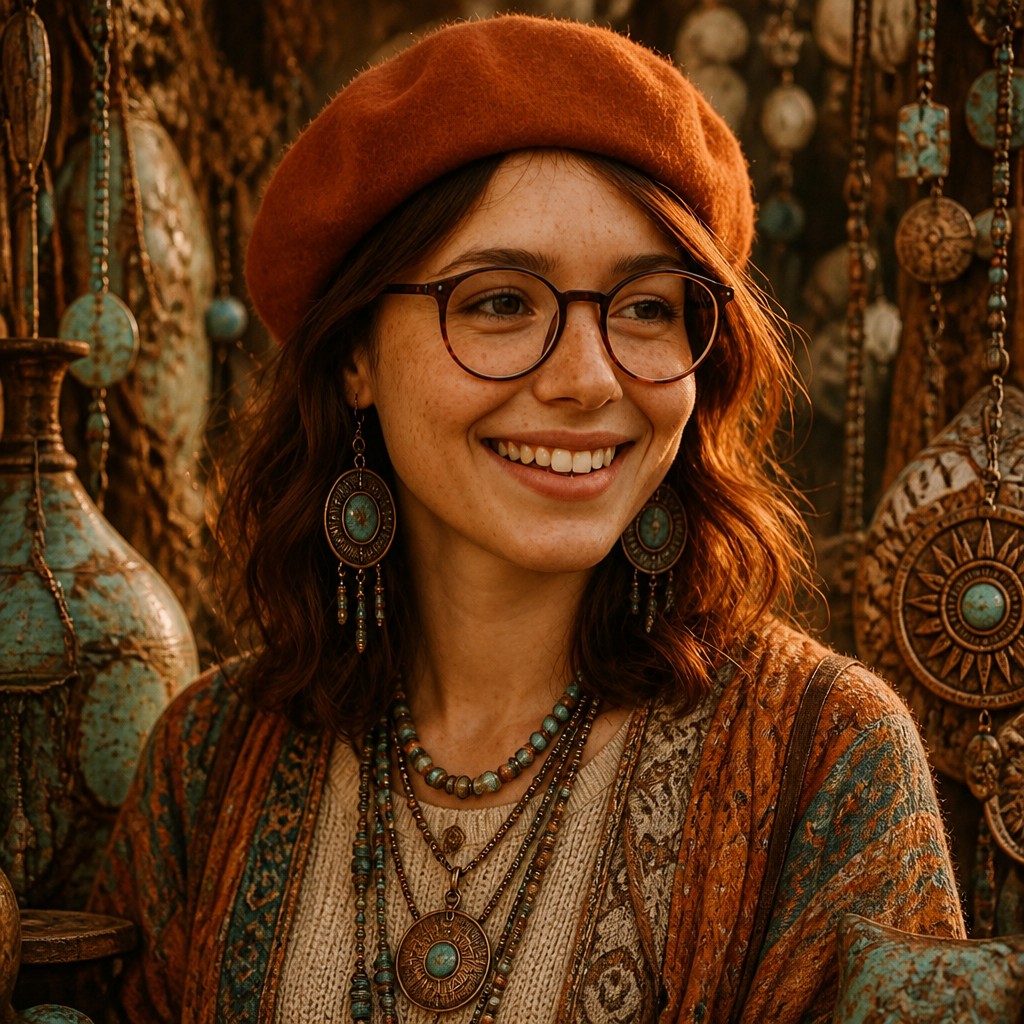 Bohemian Jewelry Design Style Transfer Example