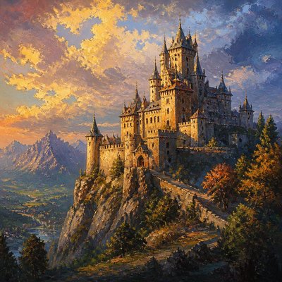 majestic castle on a hilltop
