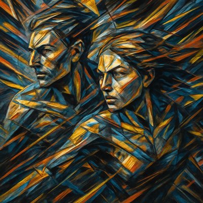 portrait of two people together