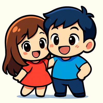 portrait of two people together