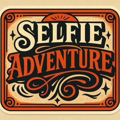 a sign that says selfie adventure on it